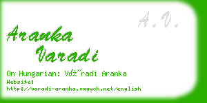 aranka varadi business card